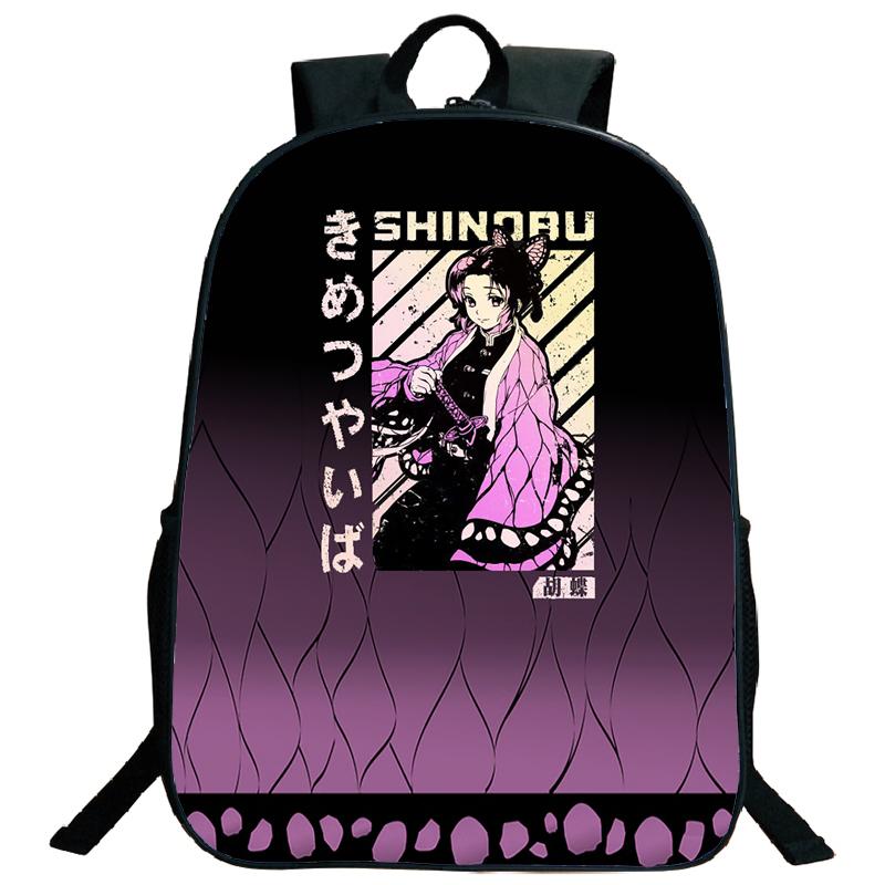 Demon Slayer Backpack Kimetsu No Yaiba Tanjiro Nezuko Kamado Teenarges Schoolbag Laptop Bag Boys Girls Rucksack Travel Shoulder Bags
