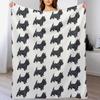 Scottish Terrier Ready To Play Throw Blanket Air Conditioner Soft Blanket for Office Home