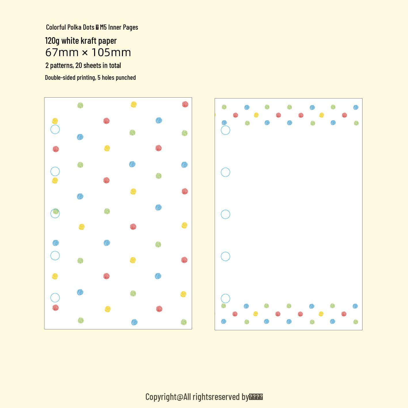 CaiCaiXuanXuan A7/M5 Loose-Leaf Diary: Cute Girl Design, Double-sided Replacement Pages