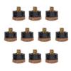 10pcs Billiards Hard Leather Screw-on Pool Cue Tips Billiards Accessory