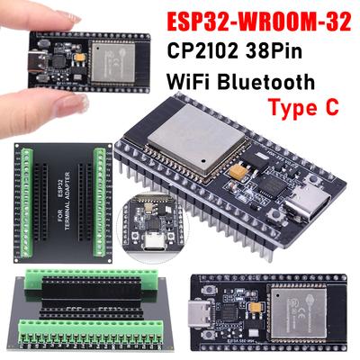1-10PCS ESP32 Development Board Wireless Module Type-C CP2102 38Pin WiFi+Bluetooth Module Ultra-Low Power Consumption ESP-32