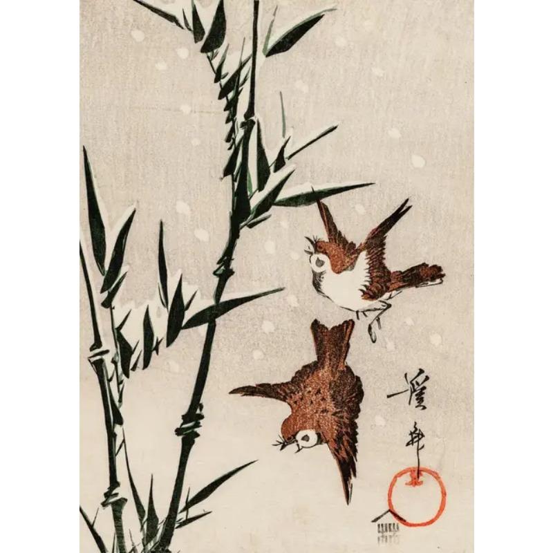 

Vintage Chinese Ginkgo Flower Bird Plant Poster Art Canvas Landscape Wall Painting Prints Picture for Living Room Home Decor Wa 21cm×30cm NoFrame