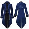 Punk Herren Mantel Lange Jacke Schwarz Gothic Steampunk Kapuzengraben Halloween Umhang