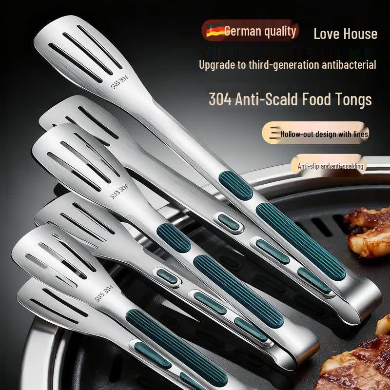 304 Stainless Steel Anti-Scald Kitchen Food Tong
