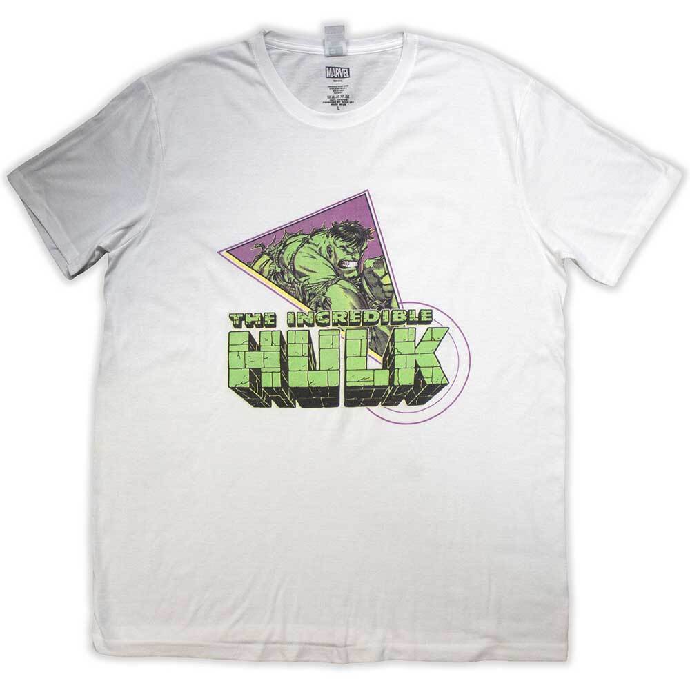 Marvel Comics Hulk Triangle T-Shirt White New S