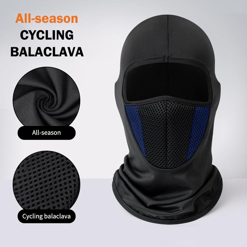 Motorcycle Riding Sunscreen Mask Men'S Breathable Full Face Mask Thin Ice Silk Head Cover Hiking Fishing Ski Face Mask