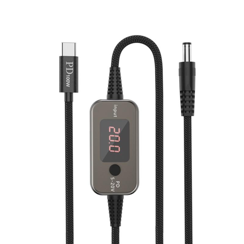 

Deception Line Adjustable Voltage Typec Revolving Dc Optical Modem Router Notebook Fast Charging Line as the picture