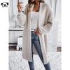 Plus Size Mid-Length Knit Cardigan D79853