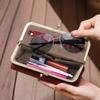 Unisex Jewelry Box Fashion Glasses Case - RFID Blocking, Travel Jewelry Case Bag Charm Storage Box Fashion Pencil Bag with Kiss Lock, Coin Purse