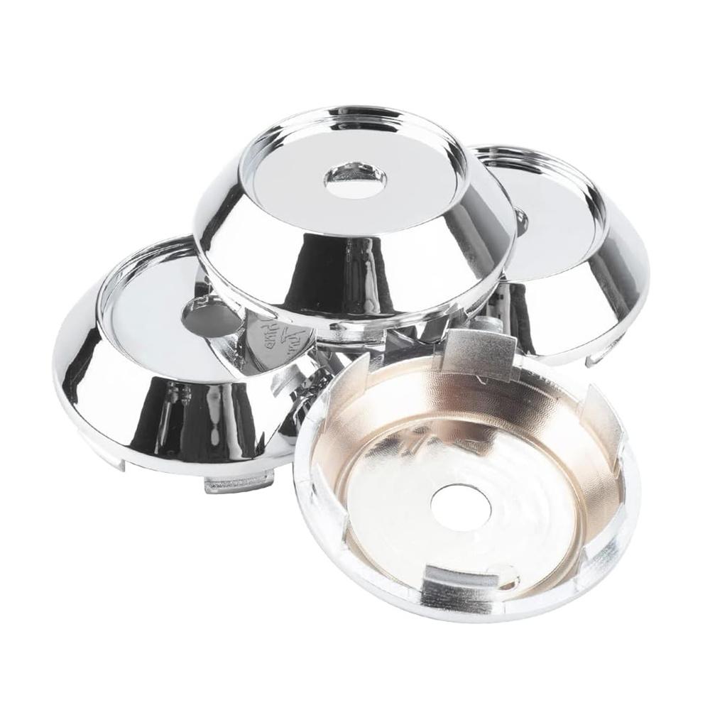 4pcs For Wheel Center Cap Universal Rim Chrome Hub Cap 68mm No Logo Silver Base