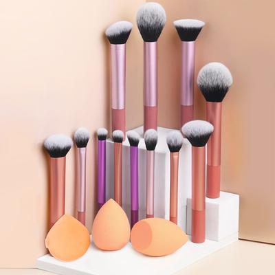 Make-up-Pinsel-Sets, 12 Stück Kunststoff Einfache zwei Arten von Schönheits-Eiern und Make-up-Schwämmen Multifunktionaler Make-up-Pinsel für Dres