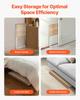 Folding Desk, 80 Cm Small Foldable Table for Compact Spaces, Space Saving Computer Table, Sturdy Particleboard with Storage Hooks, Writing Workstation