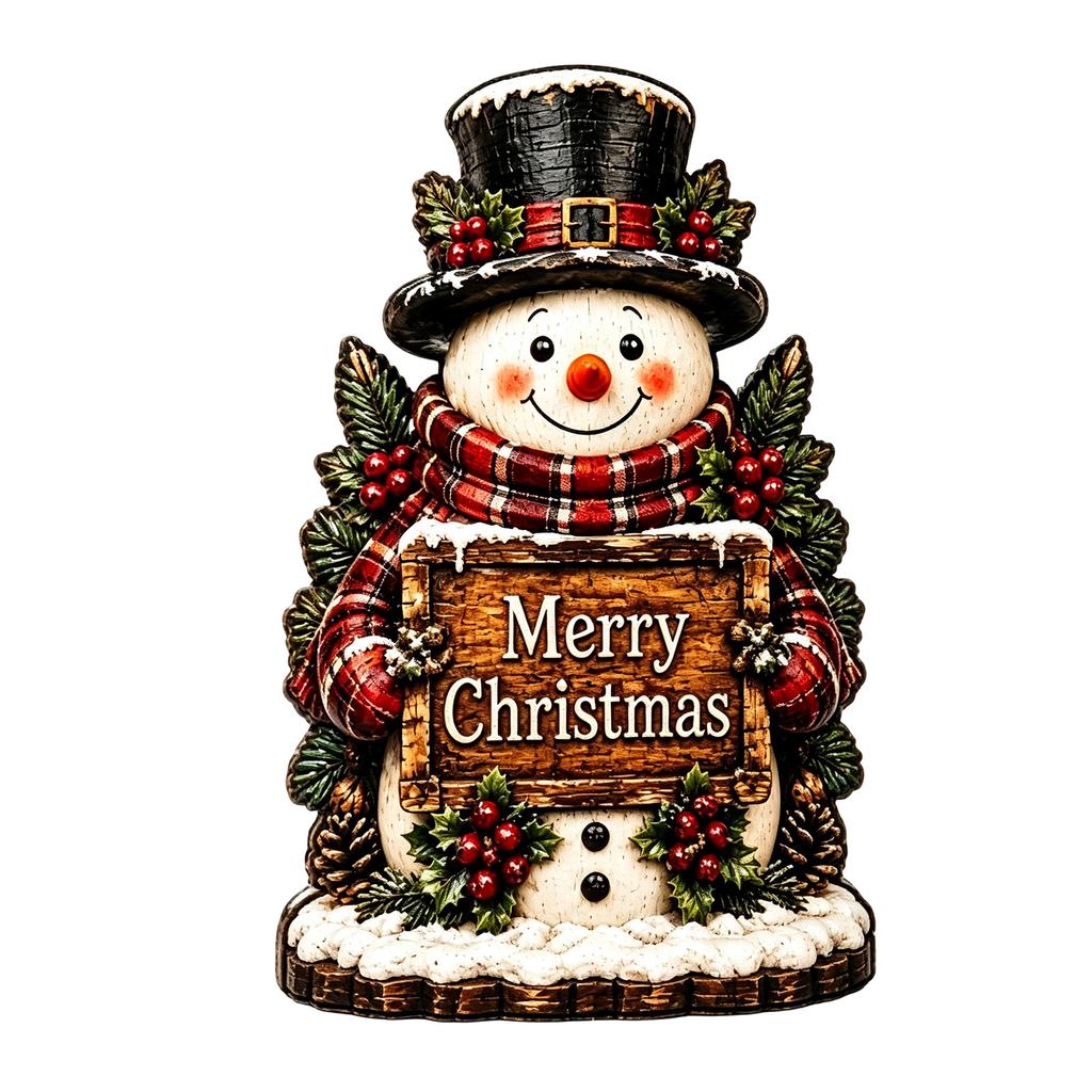 2D Christmas Tabletop Decoration for Holiday Home Display