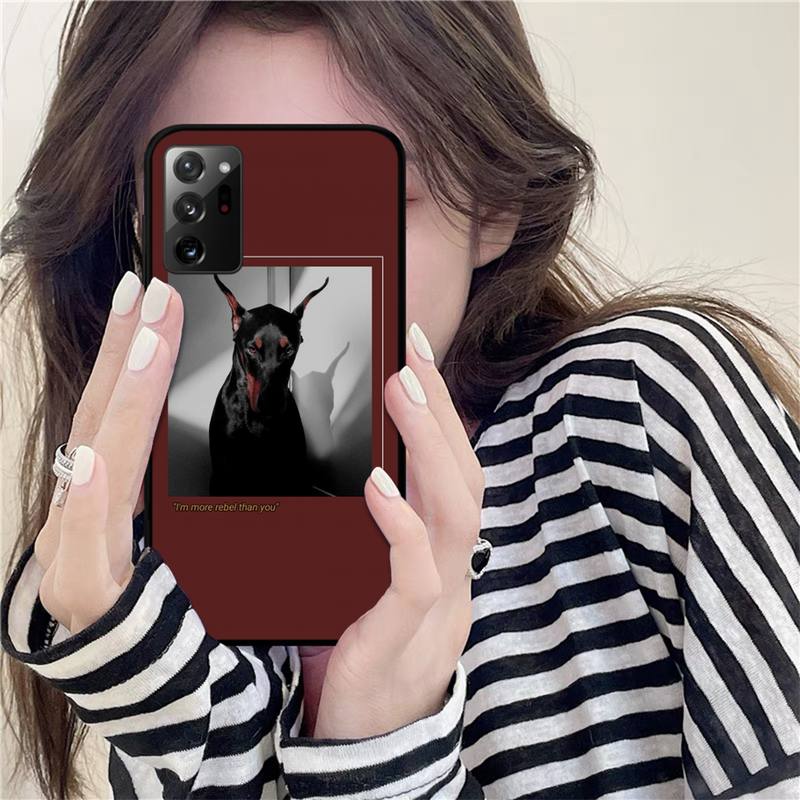 Yinuoda Animal Dachshund Doberman Dog Phone Case for Samsung Note 20 Ultra 10 Pro Lite Plus 9 8 5 4 3 M 30s 11 51 31 31s 20 A7