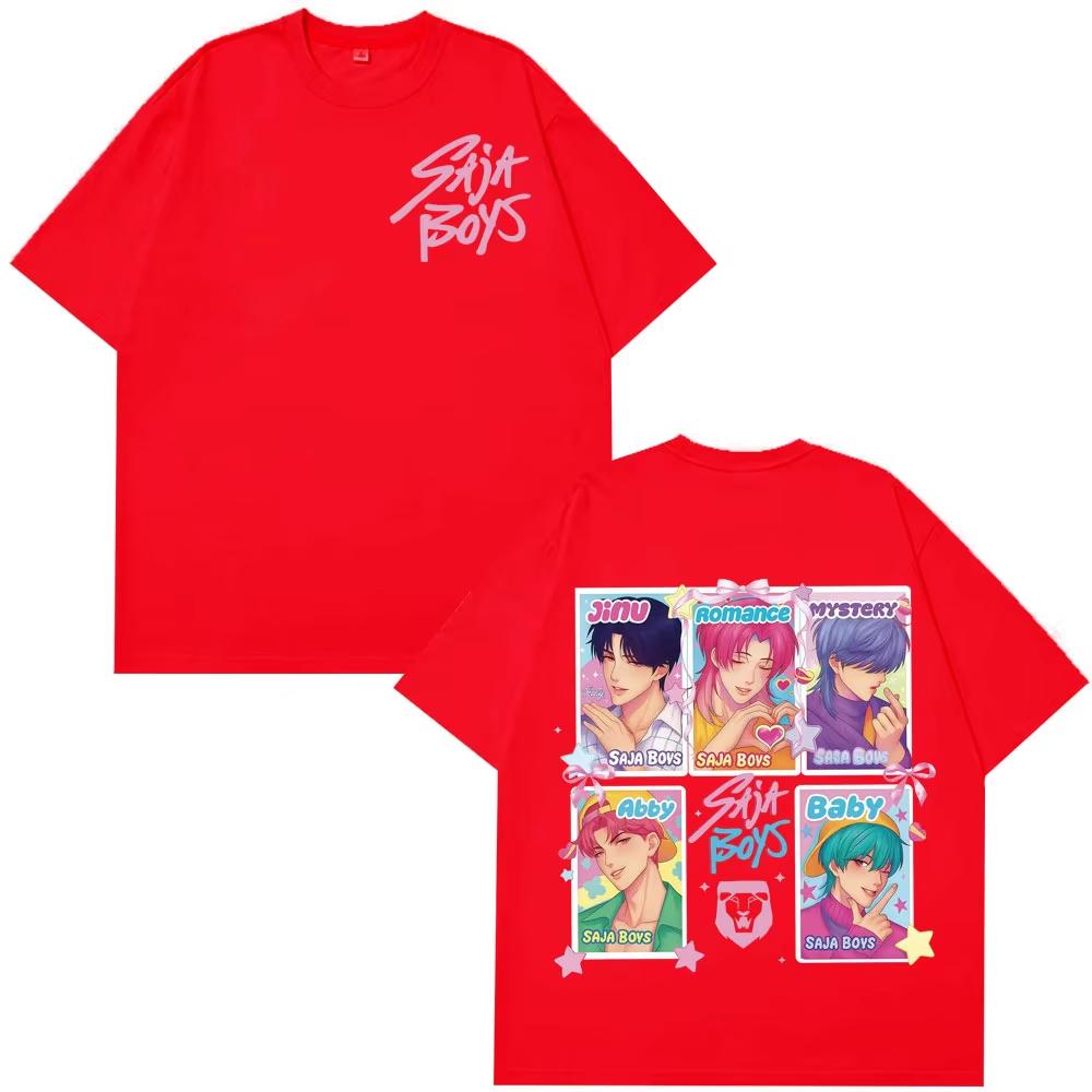 

Kpop Saja Boys Demon Hunters T-shirts Summer Men Women Aesthetic Trendy O-Neck T-shirts Hip-hop Casual Cotton Oversized T-shirts 4XL