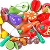 16Pcs Set Kids Imitating Fruit Vegetable Kitchen Cutting Cooking Toy Early Education