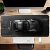 Black Cool Sports Car Mouse Pad Large Rubber Anti-slip PC Desk Accessories Mousepad for Office and Gamer Keyboard Mats Decor Mat
