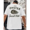 Herren-T-Shirts vom The Oyster Social Club, mit Rückendrucken, für das Basketballtraining entworfen. Machen Sie sie zu einem unverzichtbaren Bestandteil Ihrer Sommergarderobe