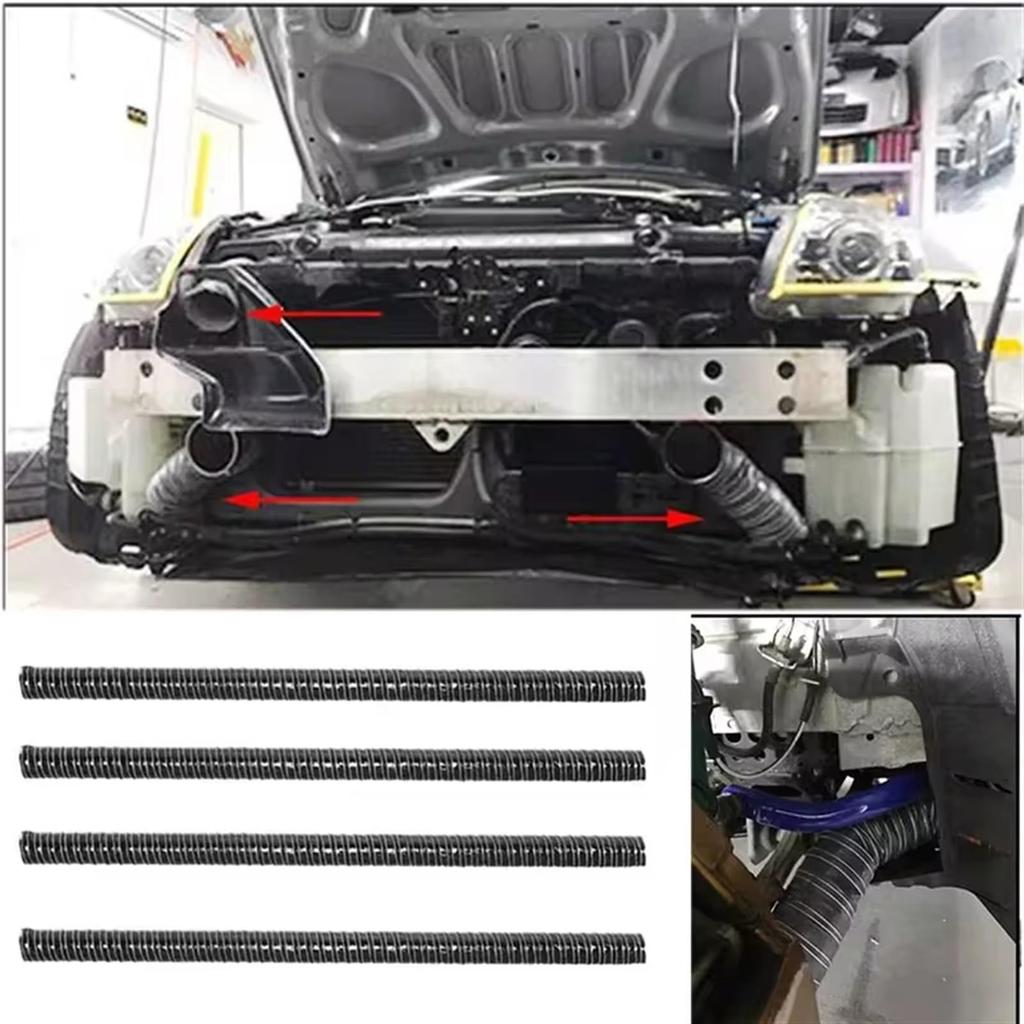 Air Intake Duct, 6.6 Ft (2 M), Universal 20/25/32/38/43/51/55/60/65/70/76mm Car Hood Intake Pipe, Air