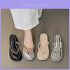 Stylish Summer Womens Casual Flip Flops With Pearl Design And Thick Sole For Beachwear