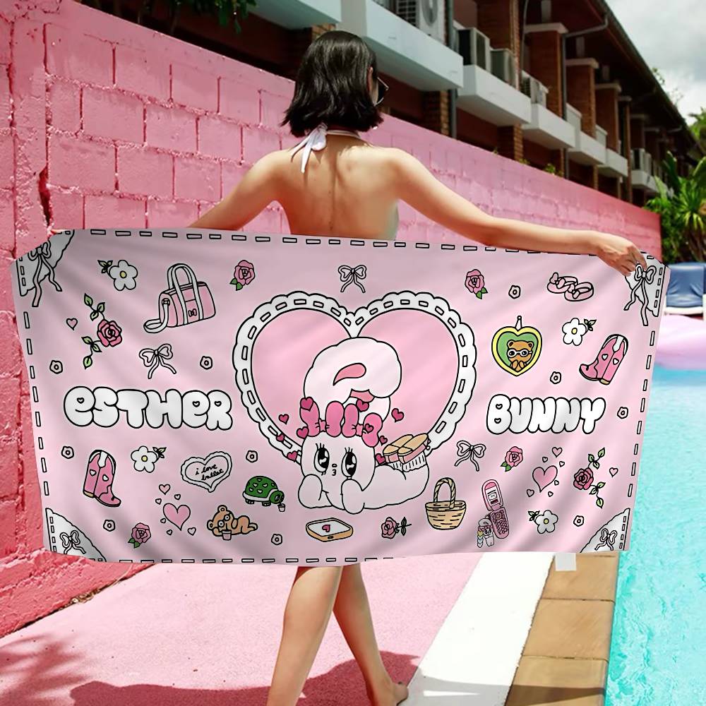 E-Esther B-Bunny Long Game Big Microfiber Beach Towels Quick Dry Towel Sand Beach Towels Pool Towel For Travel Swim Pool Yoga