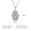 Lemegeton Hebrew Hamsa Fatima Hand Necklace Stainless Steel   Judaica Women's Neck Chain Choker Lucky Protection Jewelry Gift