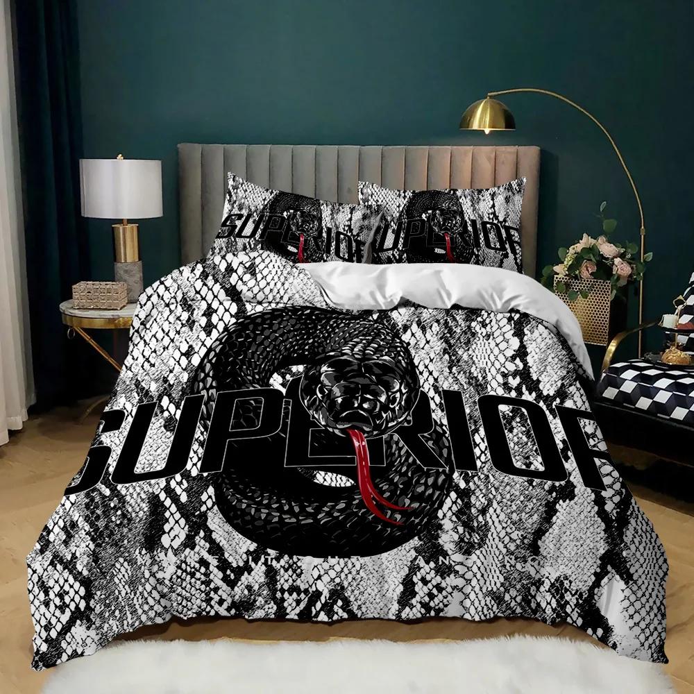 

Пододеяльник с изображением змеи, покрывало с изображением дикого животного, комплект постельного белья с экзотической феей и розой для двоих, полиэстеровое одеяло в африканском стиле 70x133cm 2pcs