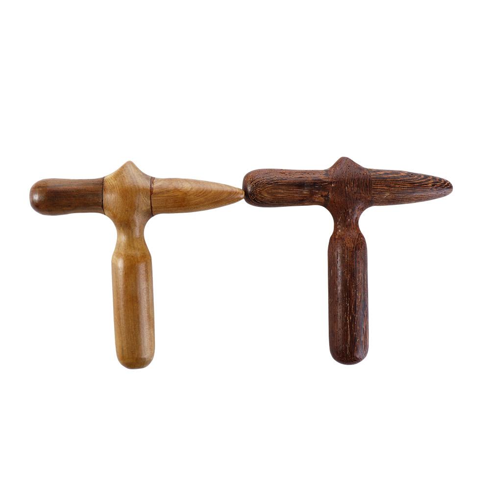Sandalwood Cross Hammer Trigger Point Acupuncture Acupoint Stick Beauty Tools  Thin Face Chin