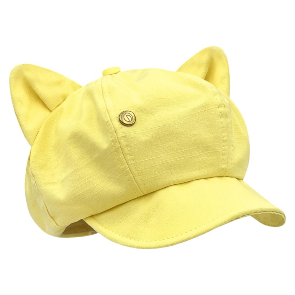 Cute Cat Ears Women's Beret Japanese Style Cat Paw Pattern Newsboy Cap Anime Sweet Baseball Cap Everyday Outfits