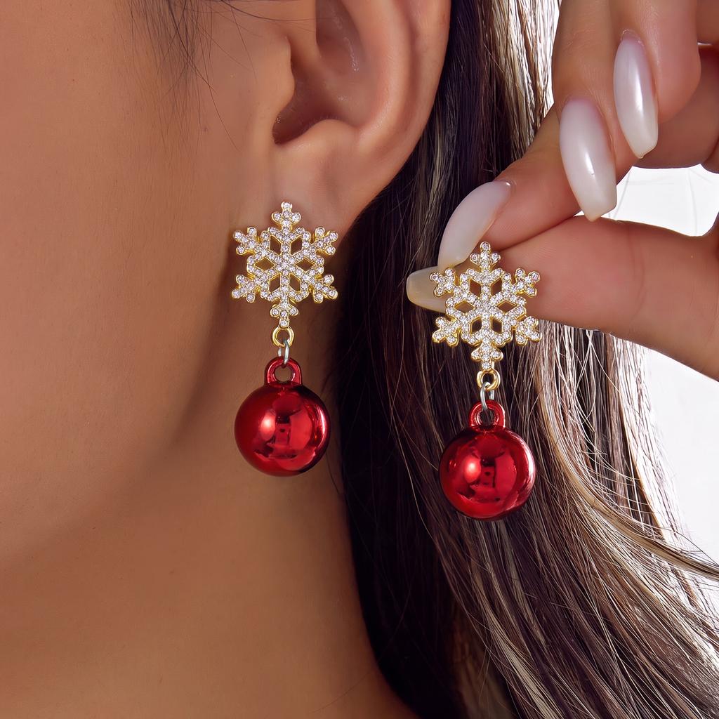 Sparking Snowflake Firework Stud Earrings For Women Rhinestone Exquisite Zircon Piercing Earring Party Charm Jewelry