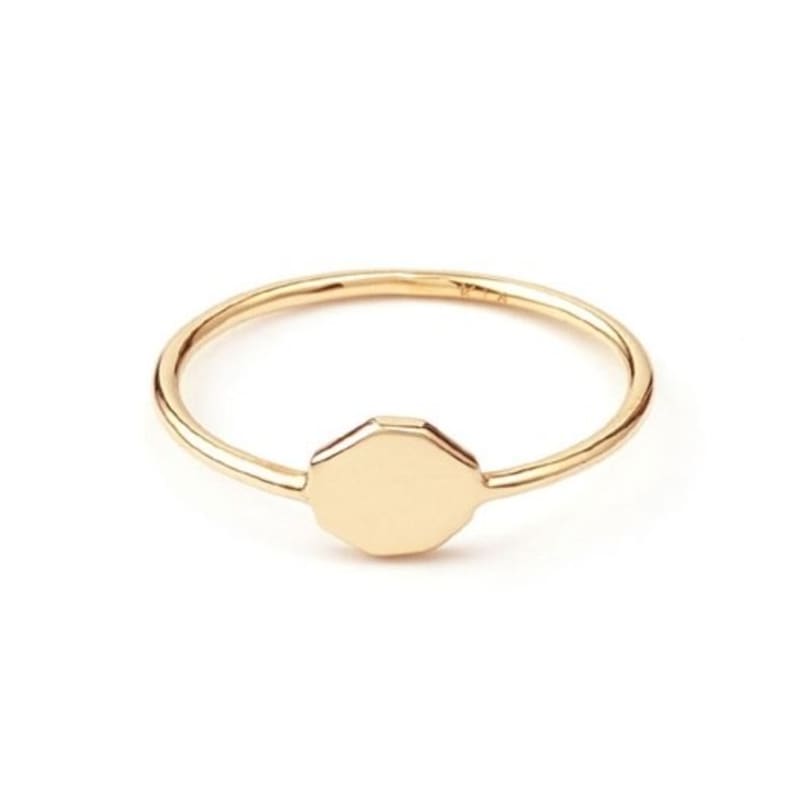 Felt&Son Small Heptagon Ring (14k Gold)