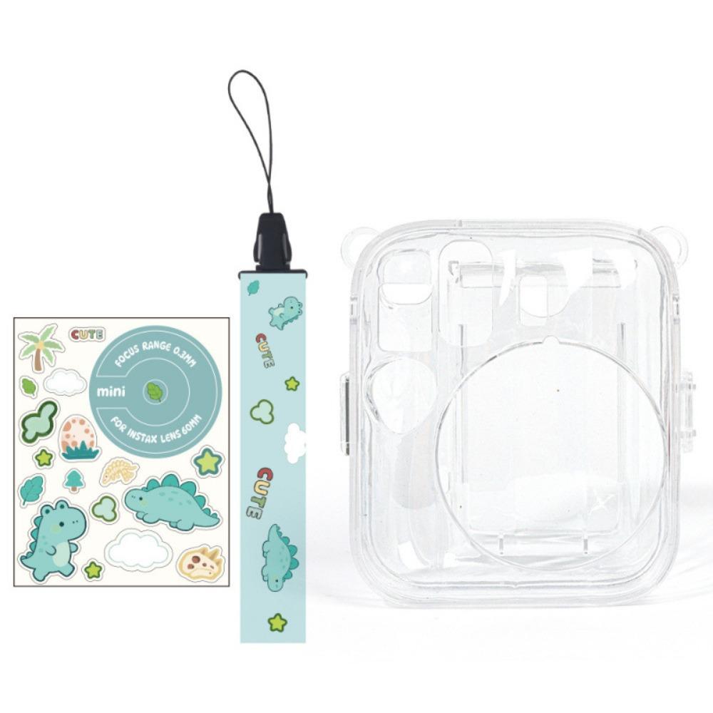 3 In 1 Instant Camera Case With Cartoon Sticker Anti Scratch Protective Cover Adjustable Strap For Fujifilm Instax Mini 13