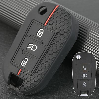 Custodia protettiva in silicone per chiave telecomando auto, portachiavi, per Peugeot 308, Citroen C3 C4 Cactus C6 Berlingo 2024 2023