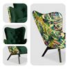 Ohrensessel Luna Print Duo mit Fußhocker und Muster im skandinavischen Stil – Family Meble