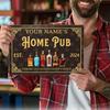 1pc Personalized Pub Sign Custom Name Bar Whiskey Bourbon Metal Decor Retro Wall Art Heavy Duty