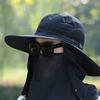 Omni Directional Brim Face Shield Neck Protection Sun Hat Big Brim Outdoor Youth Mountaineering Fishing Hat Ultraviolet Proof