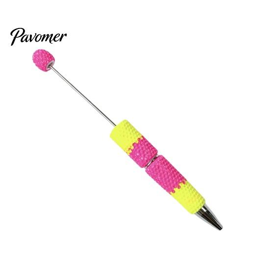 Creative Writing Supplies DIY Beadable Pen, Colorful Fancy Beaded Crafting Ballpoint Craft Pens for Adults Gift Students, Party Favors, Office