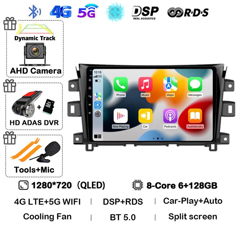 Android 14 Carplay Auto 360 Cameră Pentru Nissan NAVARA Frontier NP300 2011 - 2018 Multimedia Video Player GPS Radio Auto DSP Stereo