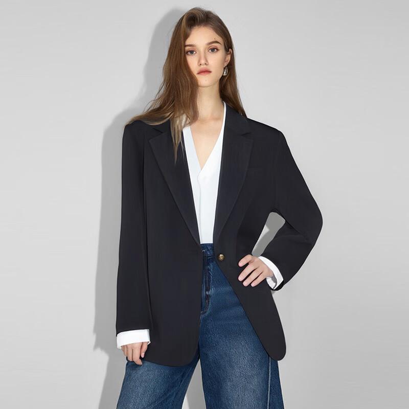 

Tatu Women s Autumn/Winter One-Button Blazer L