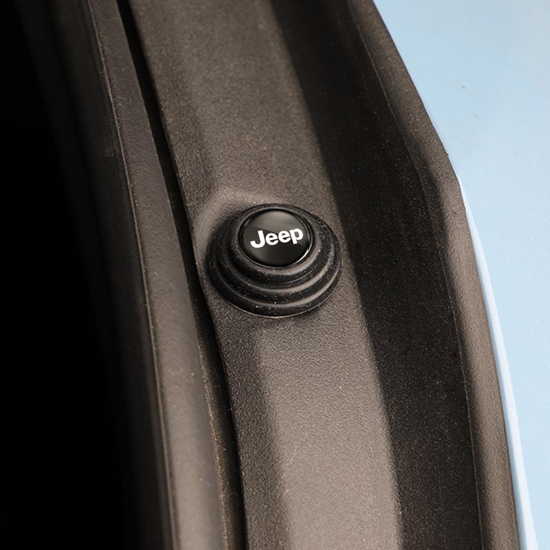 4/12Pcs Car Door Shock Absorption Gasket Stickers Accessories For Jeep Grand Cherokee Wrangler JK Gladiator Compass Renegade AKQ1