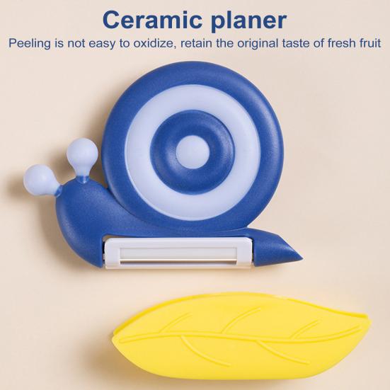 2 stk Keramisk skreller Sneglepotetskreller med sklisikkert håndtak Frukt- og grønnsaksskreller for barn, voksne, kjøkkenverktøy
