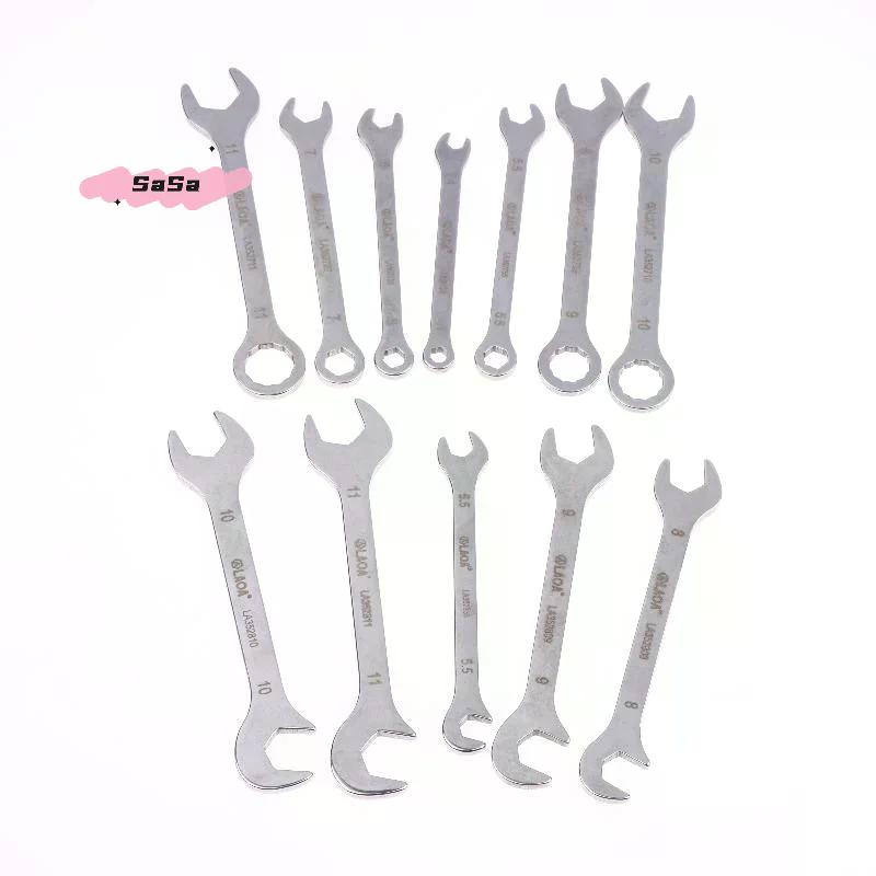 S-1/8/10Pcs Mini Thin Stainless Steel Double Open-end Wrench 5-11mm Dual-purpose Wrench For Repair Hand Tool Accessory