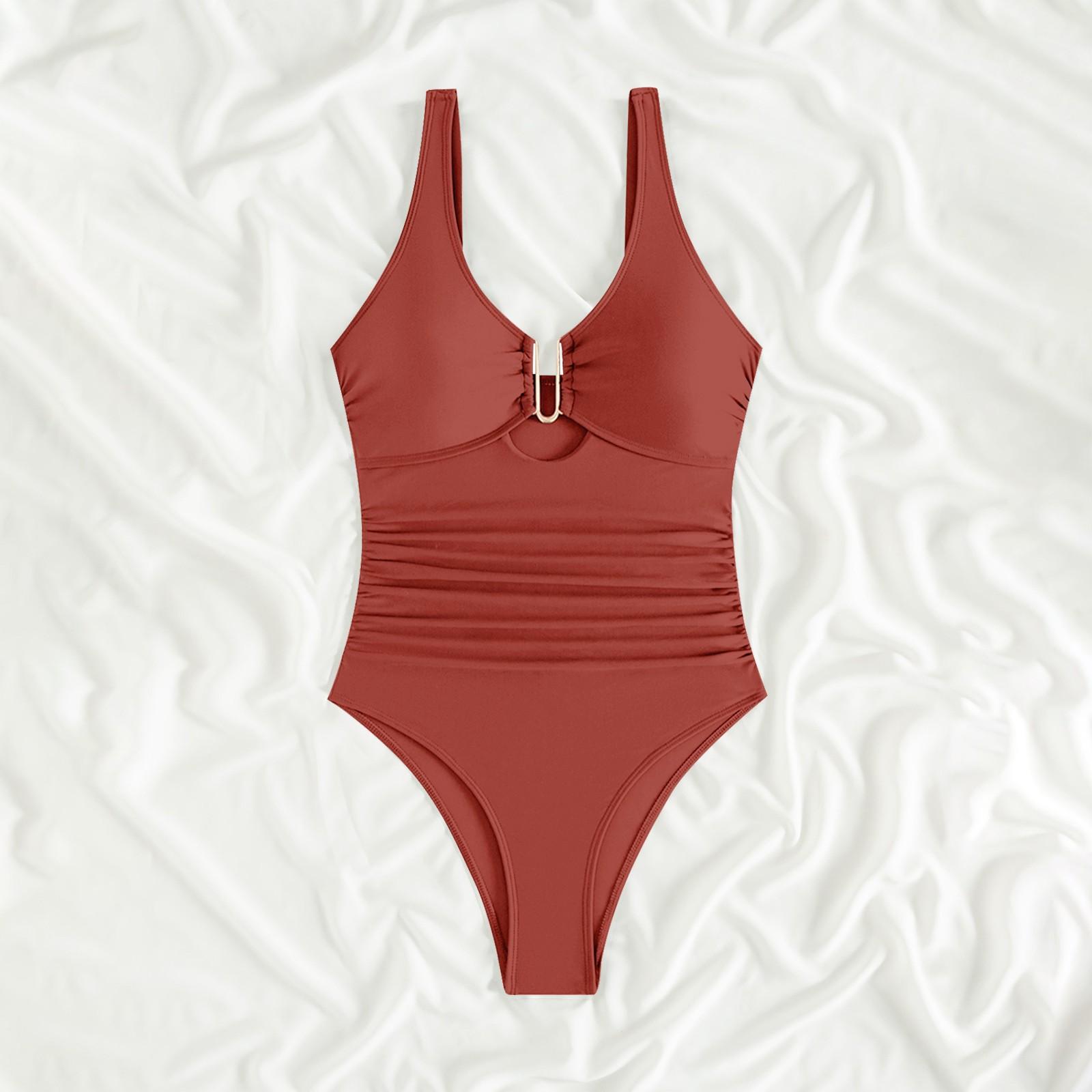 

Женский купальник, цельный купальник с принтом и рюшами, пляжная одежда, праздничный купальник XL синий