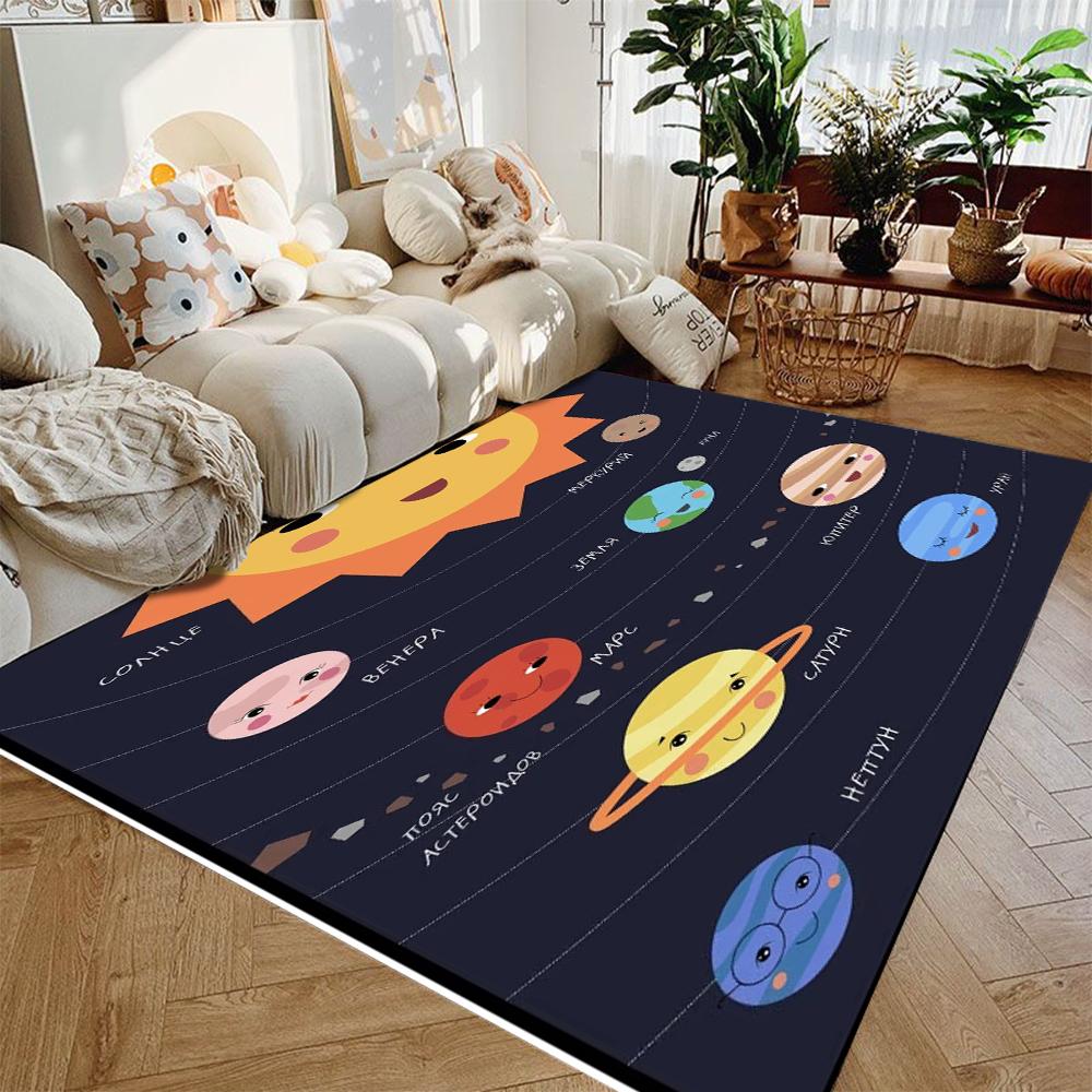 Space Universe Planet Carpet 3D Printed Floor Mats Carpet Living Room Kitchen Entrance Door Mat Anti-slip Rug Area Hallway Mats