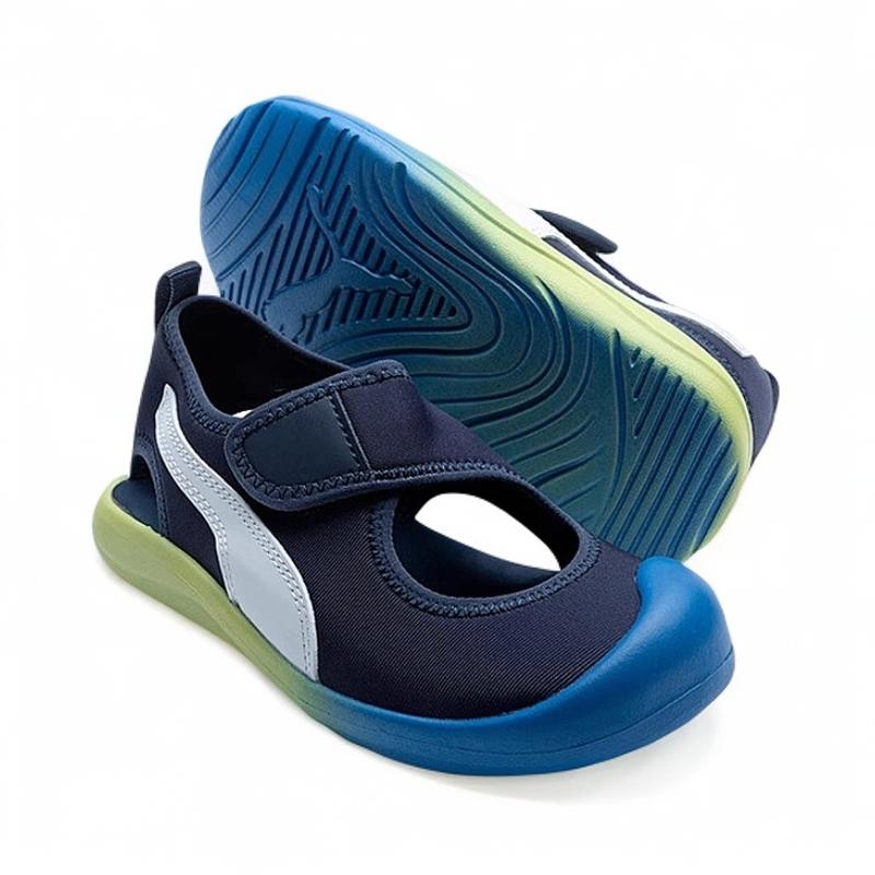 Puma Comfortable Soft Sole Closed Toe Sports Sandals Kids Sandals Blue 372157-14