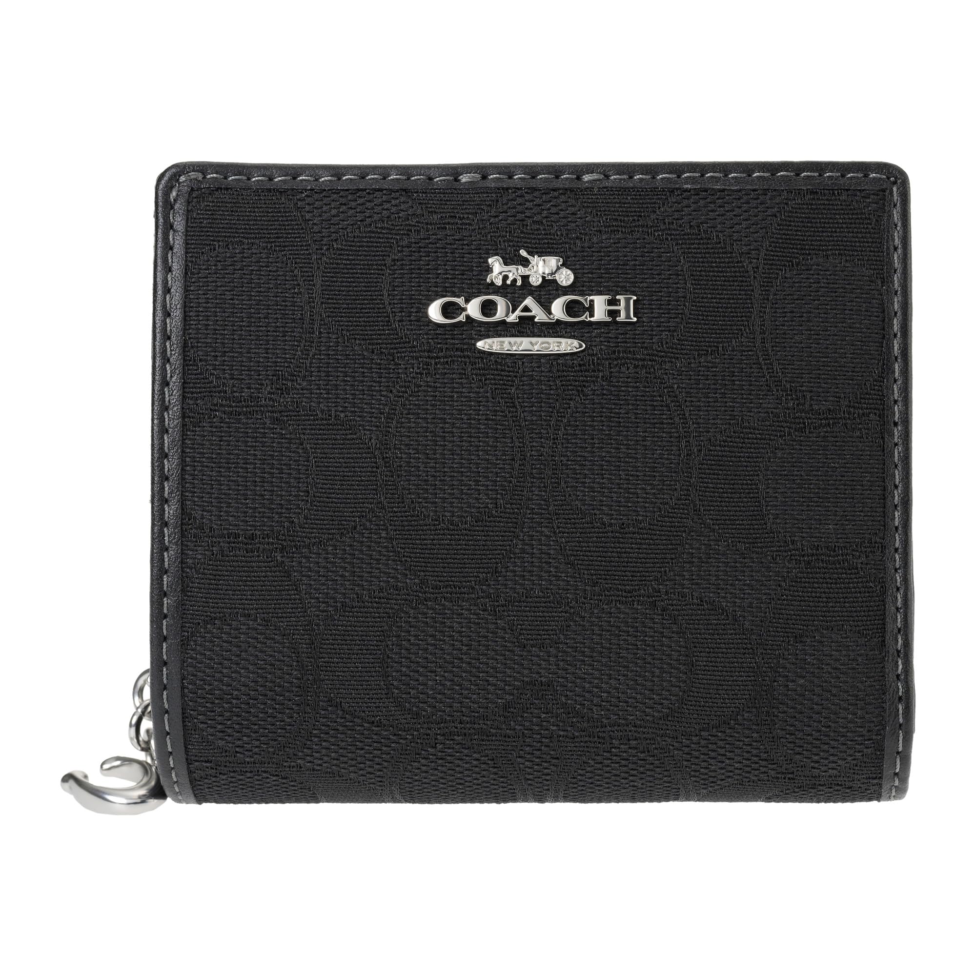 

OUTLET Кошелек CU401 SBKBK Snap Wallet Черный [Coach] В два сложения [Бывший в употреблении]