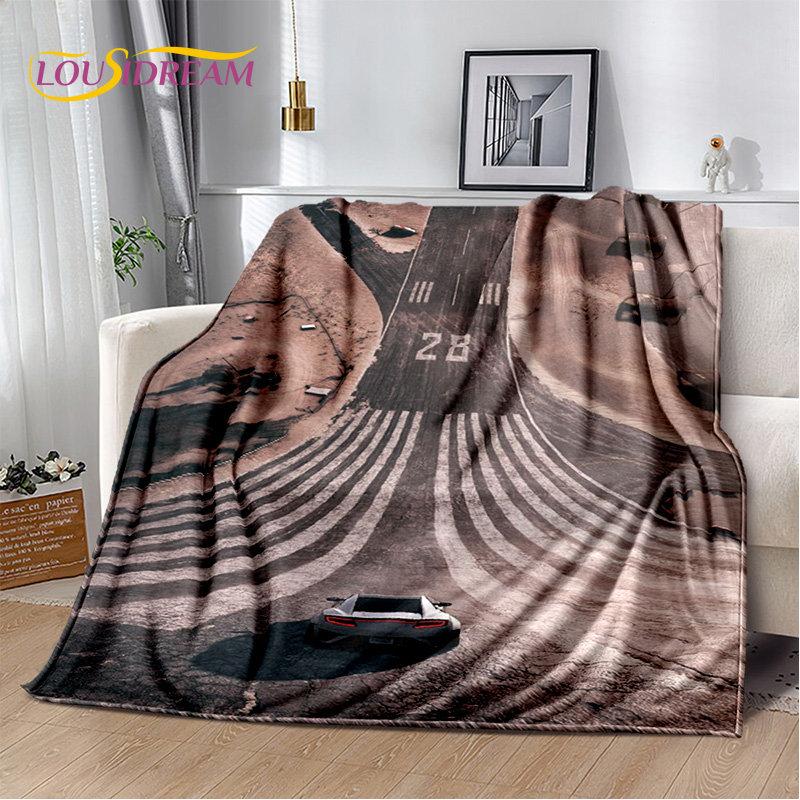 3D Racing Car Soft Plush Blanket,Flannel Blanket Throw Blanket for Living Room Bedroom Bed Sofa Picnic Hiking Leisure Napping