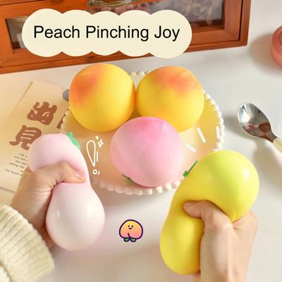 1/2/3Pcs Fake Juicy Peach Squeeze Toy Slow Rising Stress Relief Simulated Fruit Stress Ball Sensory Fidget Toy Decompression Gift