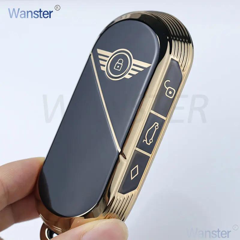 Gold/Silver Border Tpu Car Key Case Cove Shell For Bmw Mini Cooper Countryman One Mini Accessories