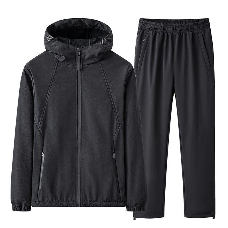 Men's Autumn Hooded Windproof Jacket - Plus Velvet, Thickened, Waterproof, Casual & Mountaineering.